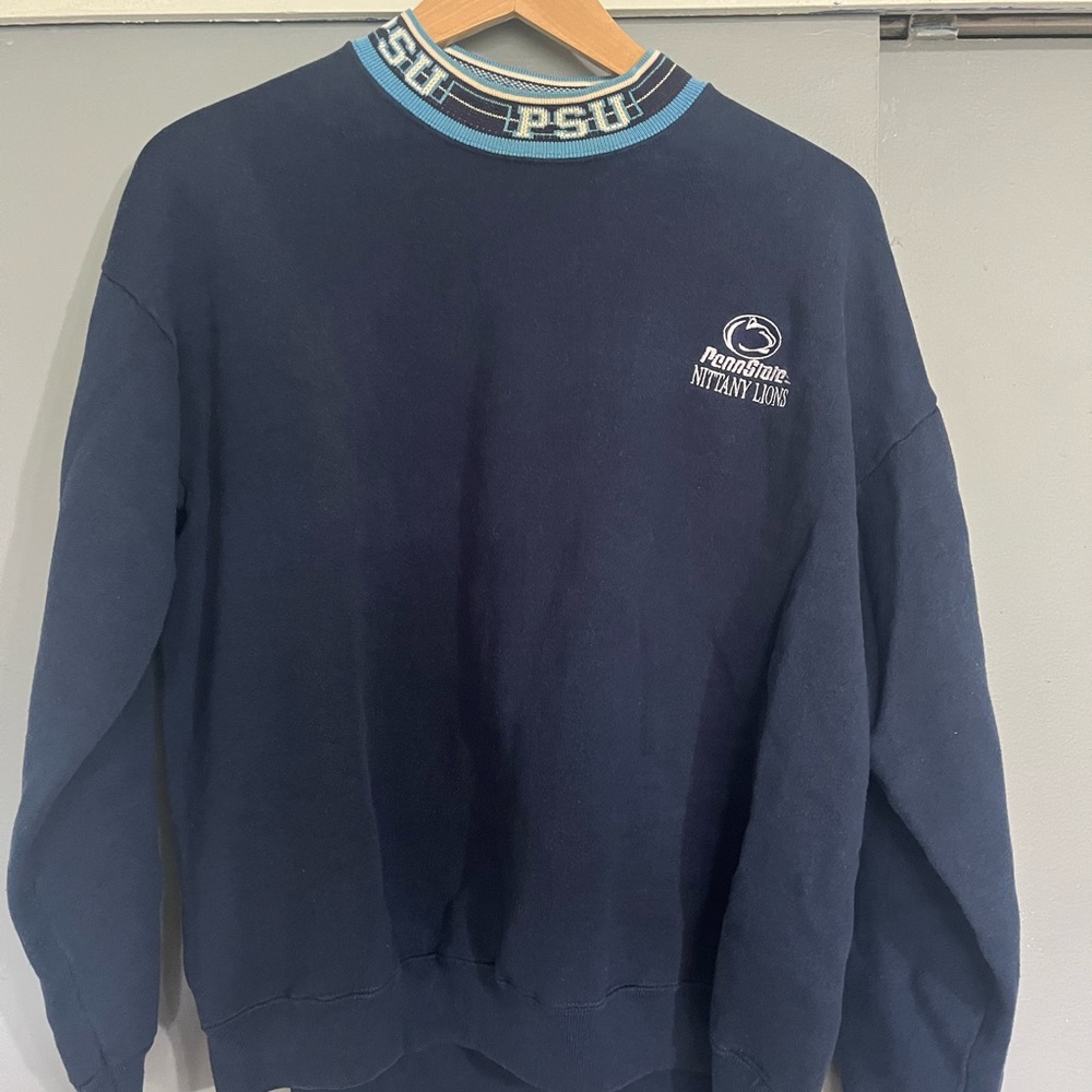 Vintage Penn State Crew Neck Sweatshirt with Elastic Collar